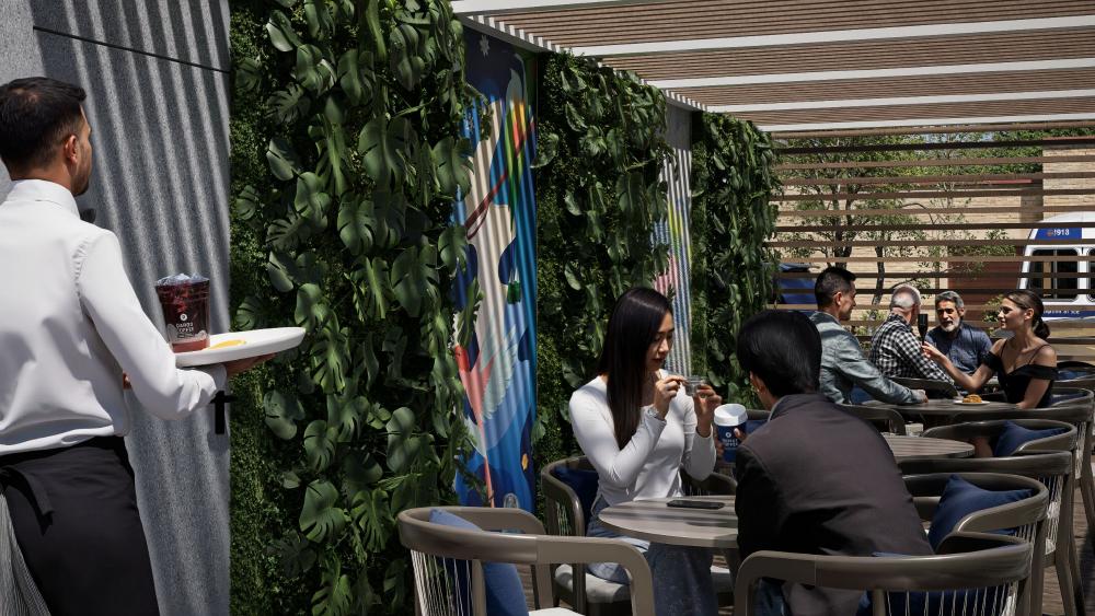 Qargo Coffee hospitality patio